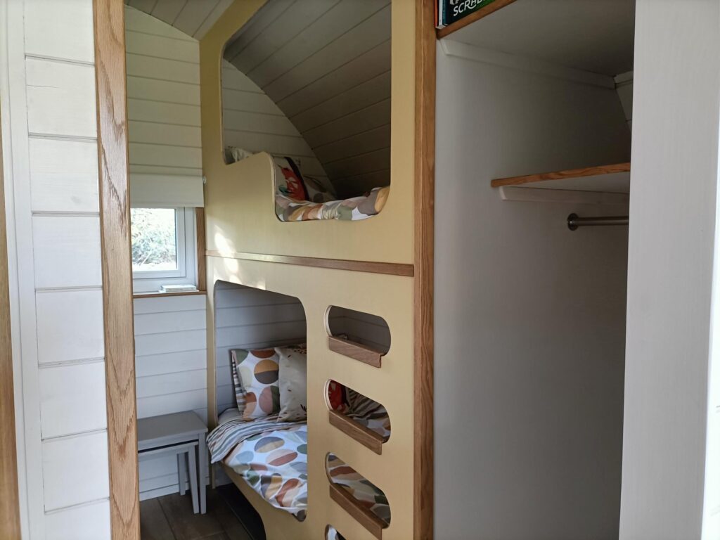 Cherry pod funky built in bunk beds with built in ladder.