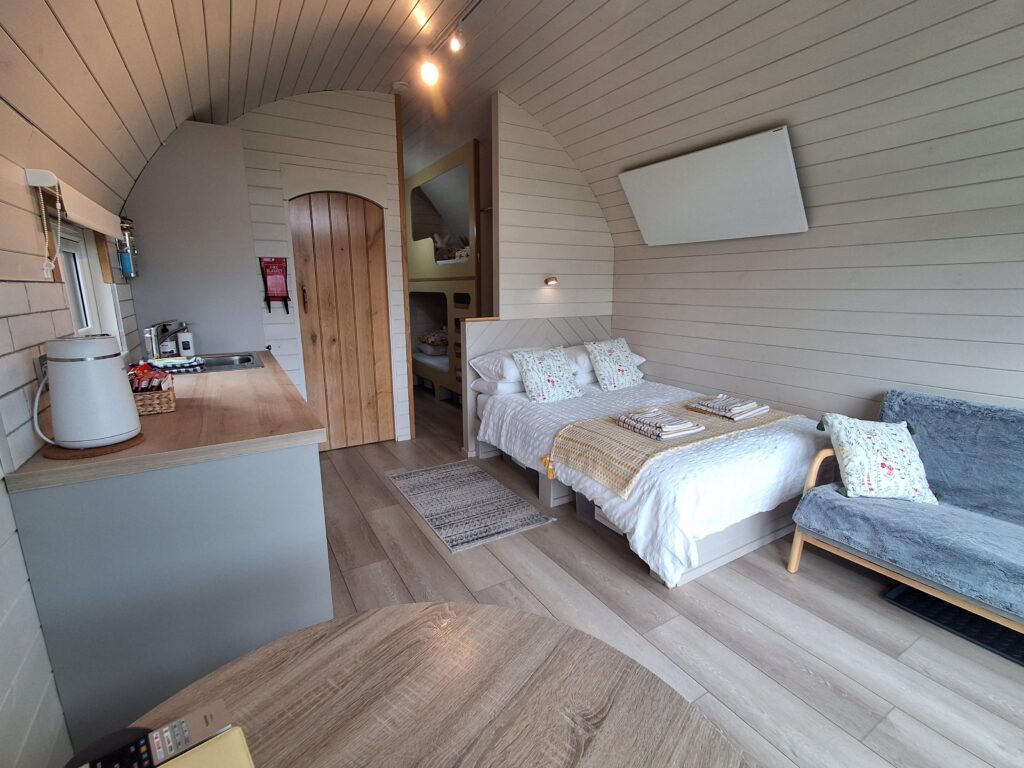 Double bed shown in pod layout
